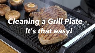 Cleaning a Cast Iron Grill Plate  Griddle  Its that EASY [upl. by Anialad]