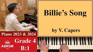 ABRSM Piano 20232024 Grade 4 B1 Valerie Capers Billies Song Portraits in Jazz Piano Tutorial [upl. by Atsylak]