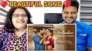 Neelambari lyrical video song Reaction  Ram Charan Pooja Hegde  Acharya songs  neelambari [upl. by Ahsela]