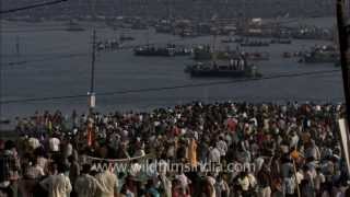 Allahabad Maha Kumbh Mela 2013 top angle and aerial shots [upl. by Sirkin102]