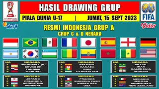 Hasil Drawing Piala Dunia U17 2023  INDONESIA Grup A  Grup C amp Grup D Neraka [upl. by Nikos551]