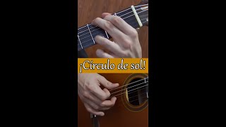 Cómo tocar el círculo de sol en guitarra🌞  ✨Tutorial en 1 minuto✨ [upl. by Lallage101]