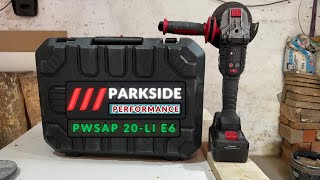 PARKSIDE PERFORMANCE PWSAP 20Li E6 ANGLE GRINDER [upl. by Gamin31]