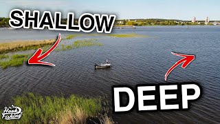 Pike Fishing Challenge Shallow Water vs Deep Water [upl. by Mahseh872]