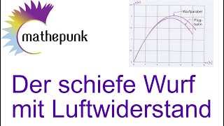 Der schiefe Wurf mit Luftwiderstand [upl. by Ty]