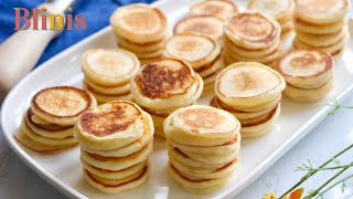 recette des blinis moelleux très faciles 🥞 pour lapéro [upl. by Shu]