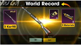 9 Materials  3 Kar98  World Luckiest Premium Crates Opening [upl. by Oemac]