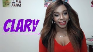 Freetress Equal Synthetic Hair Invisible L Part Wig  CLARY WIGTYPESCOM REVIEW [upl. by Mayhs]