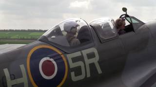 Spitfire T9 Passenger Flight At Duxford [upl. by Danby]