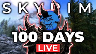 I MUST BEAT SKYRIM IN 100 DAYS  Perfectly Balanced Hardcore Skyrim Challenge live [upl. by Bolen191]