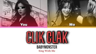 BABYMONSTER  Click Clak Sing with me Karaoke• [upl. by Kathleen]