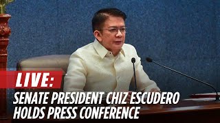 LIVE Senate President Chiz Escudero holds press conference  ABSCBN News [upl. by Taryne]