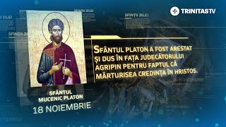 Sfântul Mucenic Platon – 18 noiembrie Sinaxar [upl. by Leona]