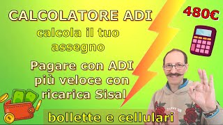 Calcolatore ADI per sapere il tuo importo mensile  Pagare con carta ADI è più facile con SisalPay [upl. by Esiuqcaj]