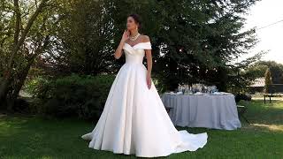 Abito da sposa elegante in mikado weddingdress abitodasposa bride [upl. by Weed887]