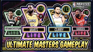 115 OVR LEBRON JAMES GAMEPLAY FULL LIVE PASS ULTIMATE MASTERS LINEUP  NBA Live Mobile 20 S4 [upl. by Bray]