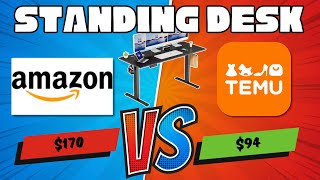 Temu Standing Desk Desk VS Amazon Standing Desk Nearly Half The Price Is There A Difference [upl. by Annavoj]