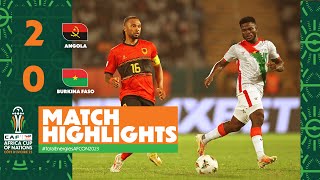 HIGHLIGHTS  Angola 🆚 Burkina Faso TotalEnergiesAFCON2023  MD3 Group D [upl. by Anawot]