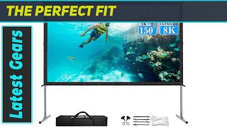 JWSIT 150 inch Projector Screen with Stand Best Outdoor Movie Screen [upl. by Annoved]