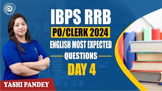 IBPS POCLERK 2024  ENGLISH MOST EXPECTED QUESTIONS  DAY 04  YASHI PANDEY MAAM bankingexams [upl. by Assirec988]