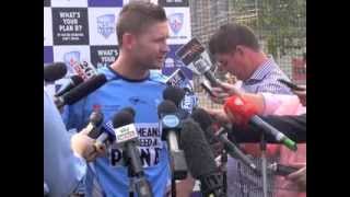 Michael Clarke speaks to the media ahead of Sheffield Shield [upl. by Kilroy]