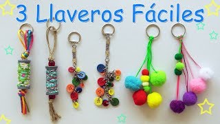 3 Llaveros SUPER Fáciles  Manualidades Para Todos [upl. by Shanna593]