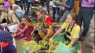 हरेरामा हरेकृष्णा silentvibesonly hareramkrishna youtube varindavan bankebihari foreigners [upl. by Anitnerolf]