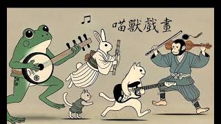 Shamisen X Electric Guitar X Flute X Violin【喵獸戲畫】Background Music for Studying AIgenerated [upl. by Nofets90]