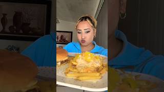 Burger amp animal fries burger animalfries foodie food eating animalfries shorts viralvideo [upl. by Naitirb]