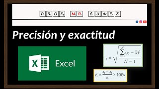 Precisión y exactitud usando Excel [upl. by Onaimad]