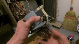 Unseizing A Stuck Inducer Motor Heat Service Call [upl. by Orman365]