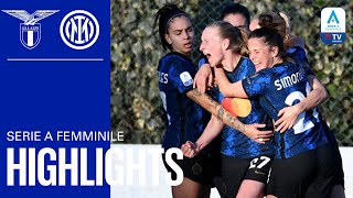 LAZIO 13 INTER WOMEN  HIGHLIGHTS  2122 Serie A Femminile 🖤💙 [upl. by Haidabej397]