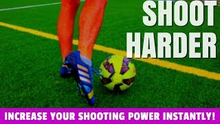 How To Shoot A Soccer Ball Hard With Power Technique And Form [upl. by Wakeen]