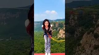 A brave Girl Experiences HighAltitude Bungee Jumping [upl. by Engle240]