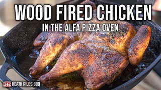 Wood Fired Spatchcock Chicken in the Alfa Pizza Oven  Heath Riles BBQ [upl. by Teirtza813]