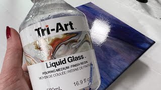 456 TRIART LIQUID GLASS Pouring Medium PRODUCT TEST Fluid Acrylic Paint Pouring  Flow Art [upl. by Yseulta]