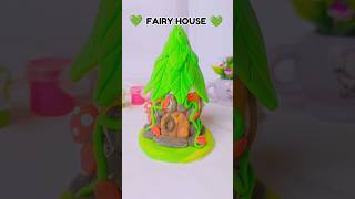 Fairy House Making with clay😱 tohasartandcrafts youtubeshorts easy clayartidea fairyhouse [upl. by Nichols]