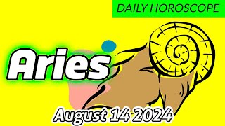 Aries 🔮 💫 DAILY HOROSCOPE TODAY  AUGUST 14 2024 ♈️ ❤️ 🌞 Aries LOVE HOROSCOPE ✅ 💫 ⭐️ [upl. by Ragan]