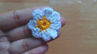 How to Crochet Little Daisy  Daisy Motif Free Crochet Pattern [upl. by Alliber]