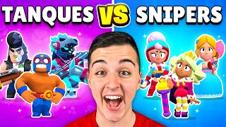 BRAWLERS TANQUES vs SNIPERS 😱 BATALLA EPICA en BRAWL STARS 👀🚨 [upl. by Auqinimod313]