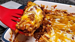 BEEF ENCHILADAS  Easy Enchilada Sauce Recipe  How To Make Cheesy Baked Enchiladas [upl. by Marin]