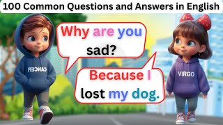 Daily English Conversation Practice 100 Common Questions and Answers For Beginners [upl. by Cara]