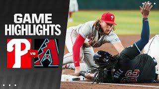 Phillies vs Dbacks Game Highlights 8924  MLB Highlights [upl. by Ocana]