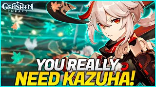 Kazuha RERUN SHOULD YOU ROLL BEST Build Guide amp Team Comp Guide CRAZY [upl. by Sucramat]