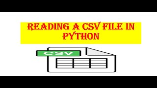 how to Read a CSV file in Python Python CSV Module  python CSV csv file in python [upl. by Ytisahcal]