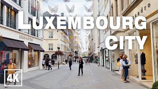 LUXEMBOURG City 2022 • 4K 60fps ASMR Real Time Virtual Walking Tour [upl. by Conners]