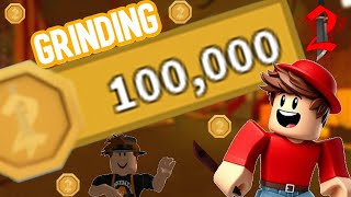 GRINDING for 100 000 Coins in Murder Mystery 2 GAMEPLAY [upl. by Lamar]