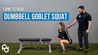 How to Perform Dumbbell Goblet Squat [upl. by Noletta]