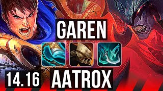 GAREN vs AATROX TOP  5k comeback 7210 Godlike 500 games 38k DMG  EUW Grandmaster  1416 [upl. by Martainn]