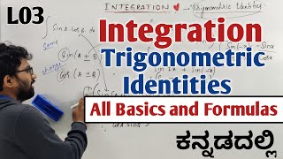 2nd PUC Mathematics  L03 Integration Using Trigonometric Identities Kannada  PYQs Solved [upl. by Yelsew852]